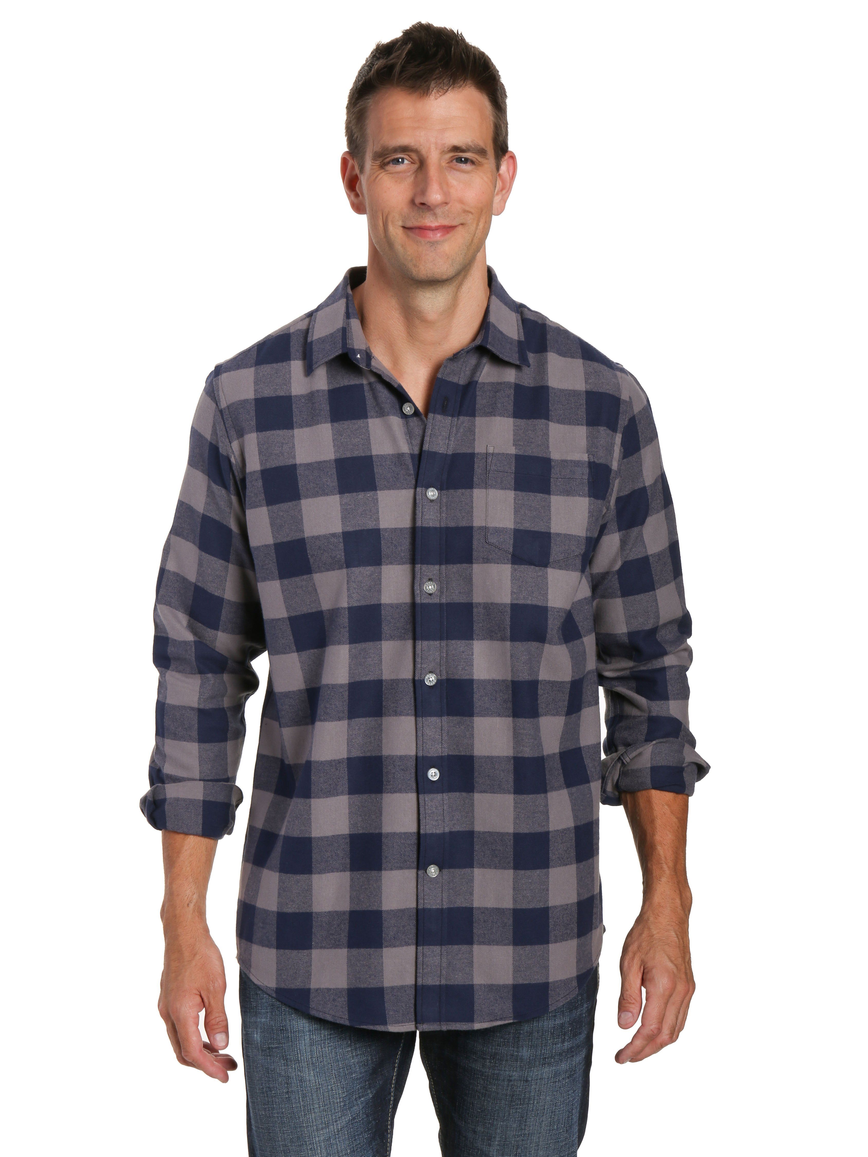 Mens 100 Cotton  Flannel  Shirt  Regular Fit Noble Mount