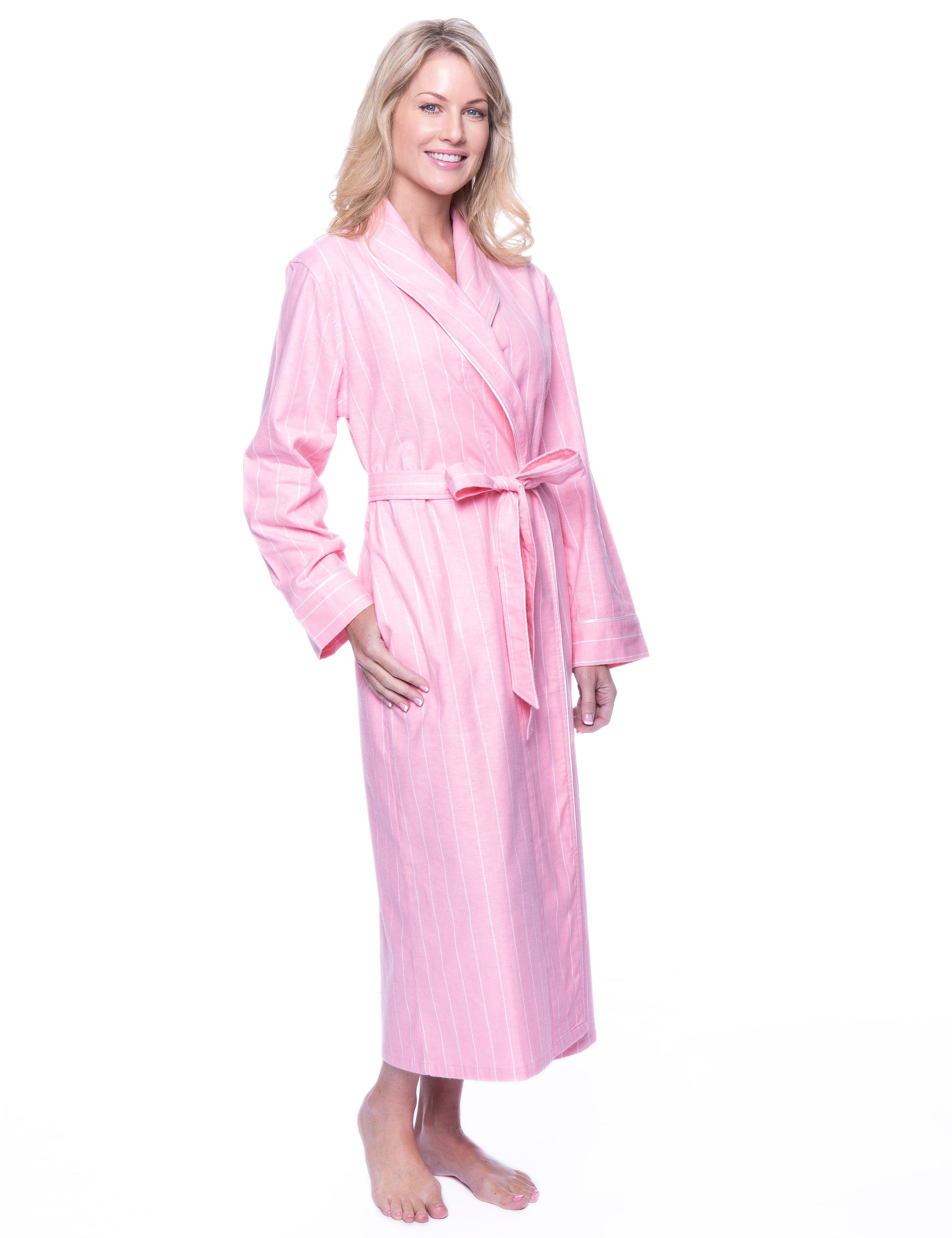Gift Packaged Women's 100% Premium Cotton Flannel Robe – Noble Mount