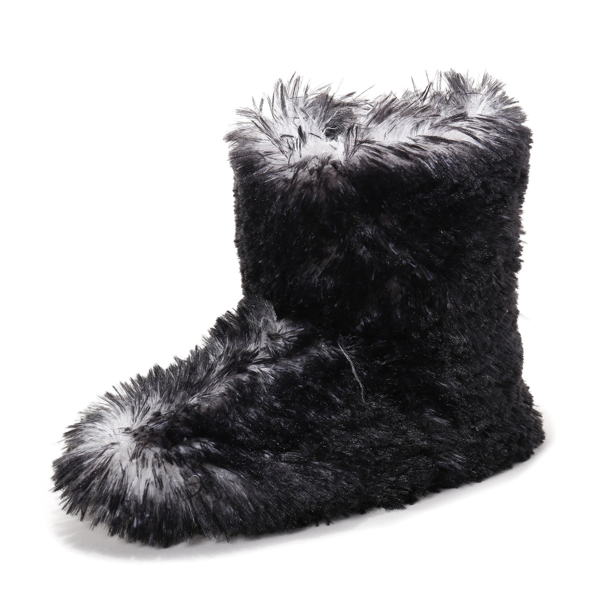 Women's Hi-Fashion Two Tone Faux Fur Boot Slipper – Noble Mount