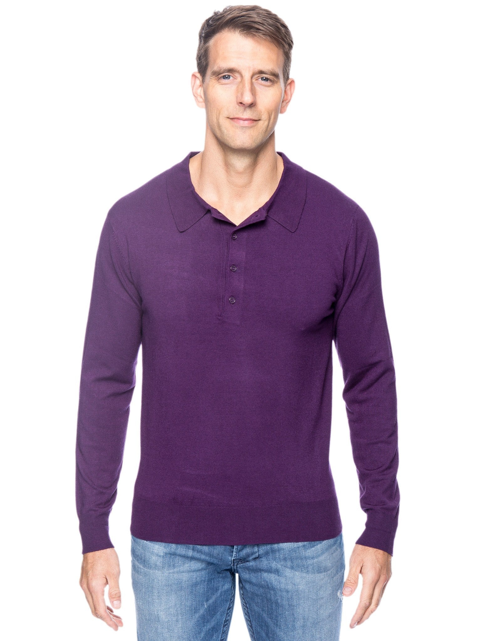 purple polo sweater