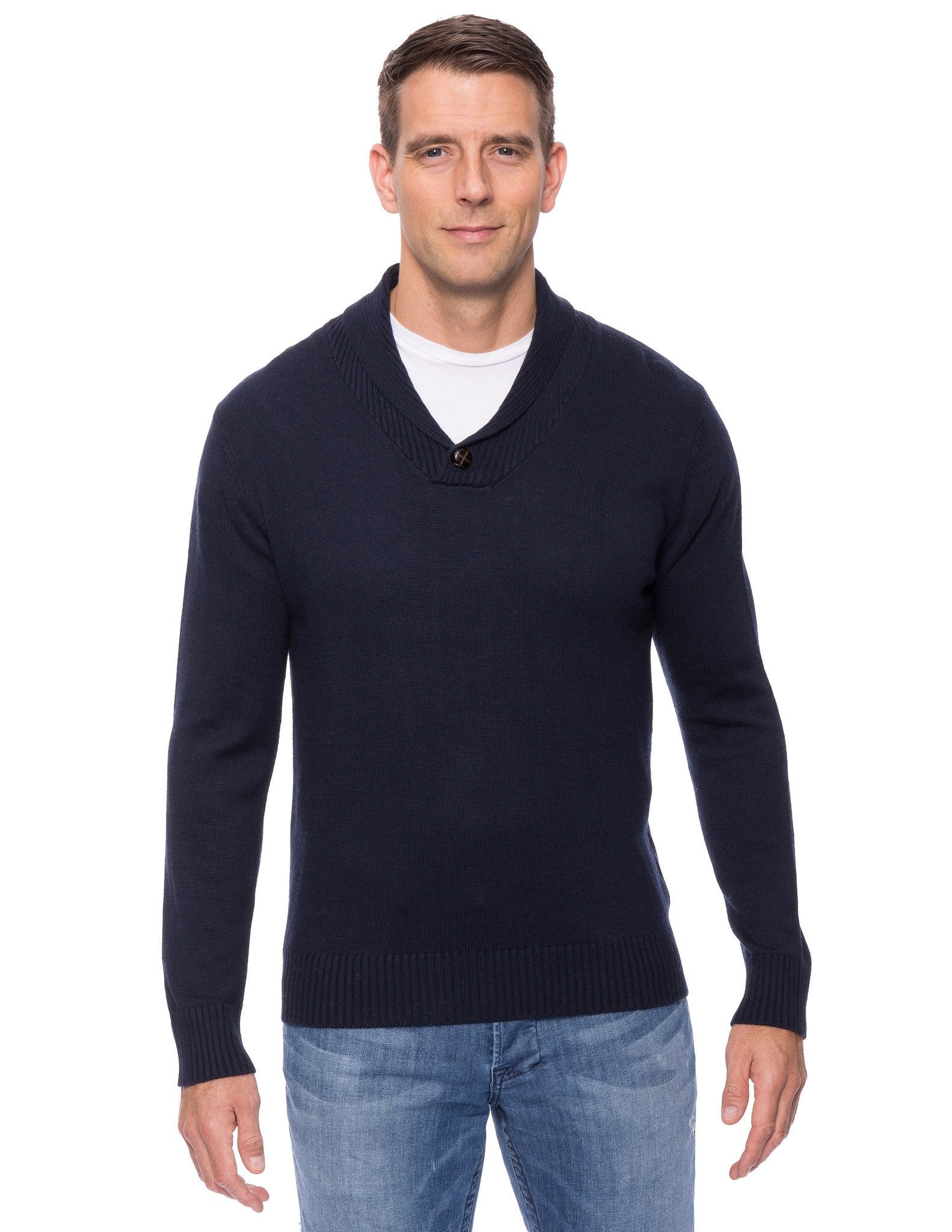 Box-Packaged Tocco Reale Men's Cashmere Blend Shawl Collar Pullover Sw ...