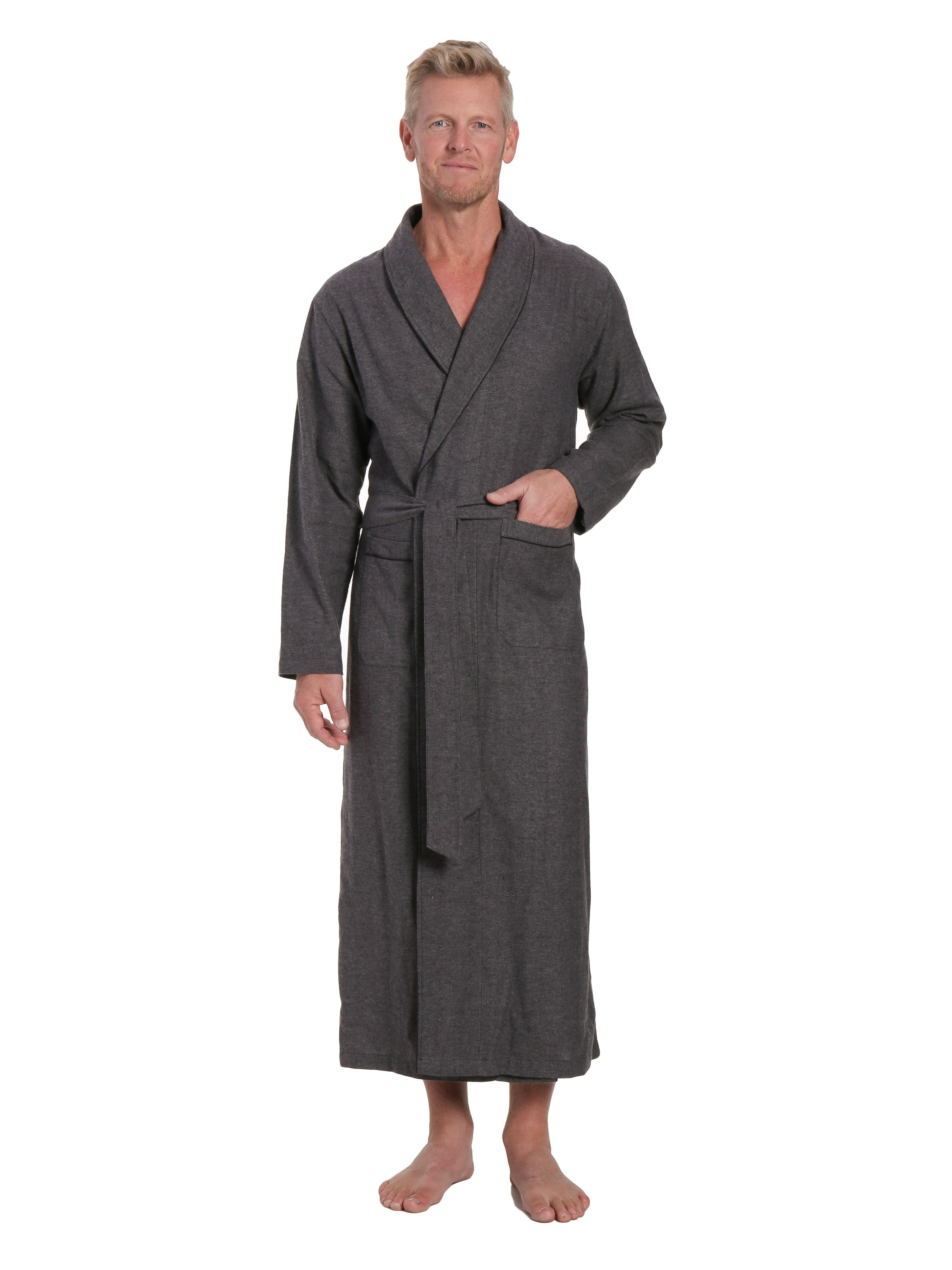 Men's 100% Cotton Flannel Long Robe – Noble Mount