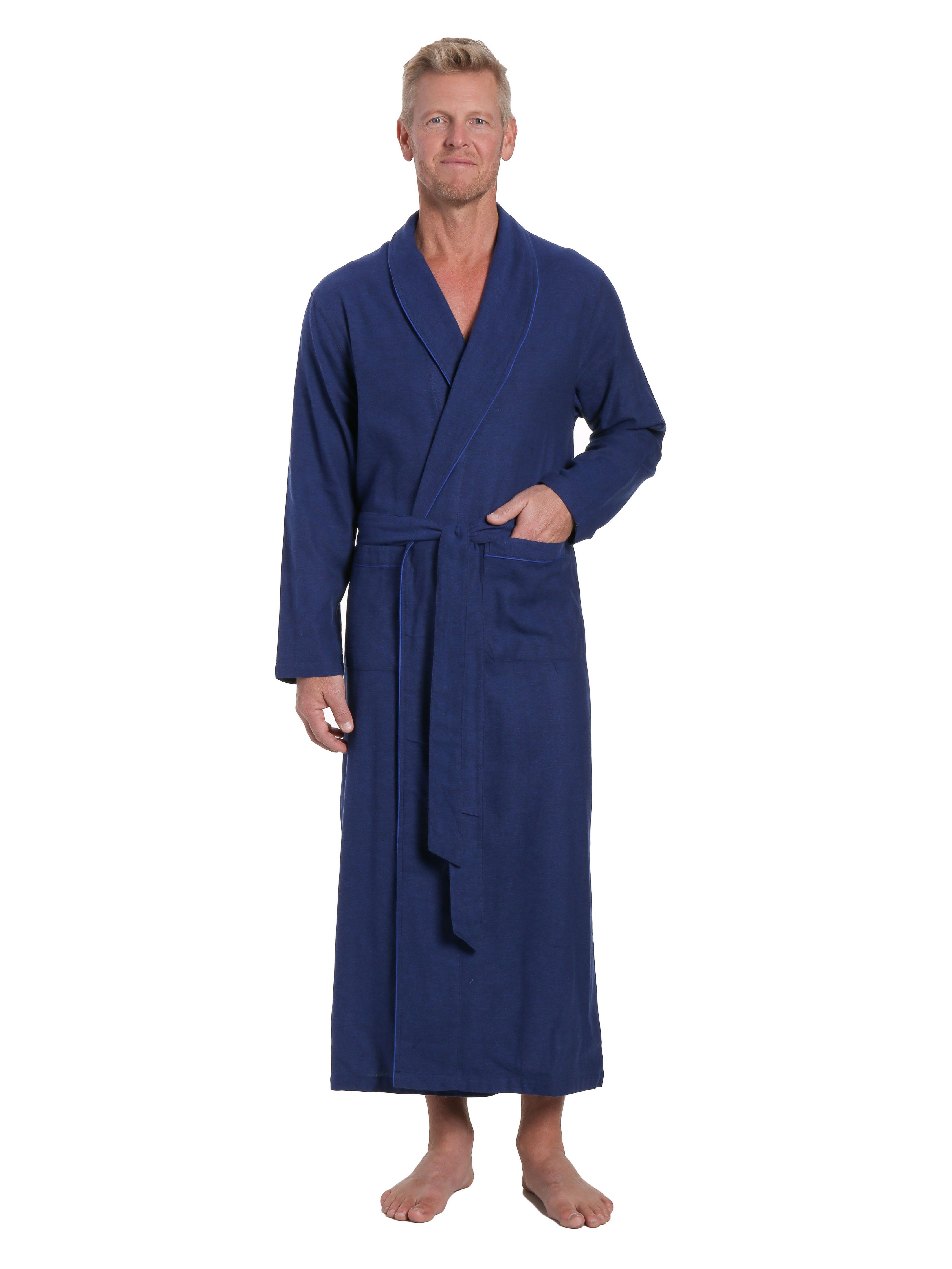Men's 100% Cotton Flannel Long Robe – Noble Mount