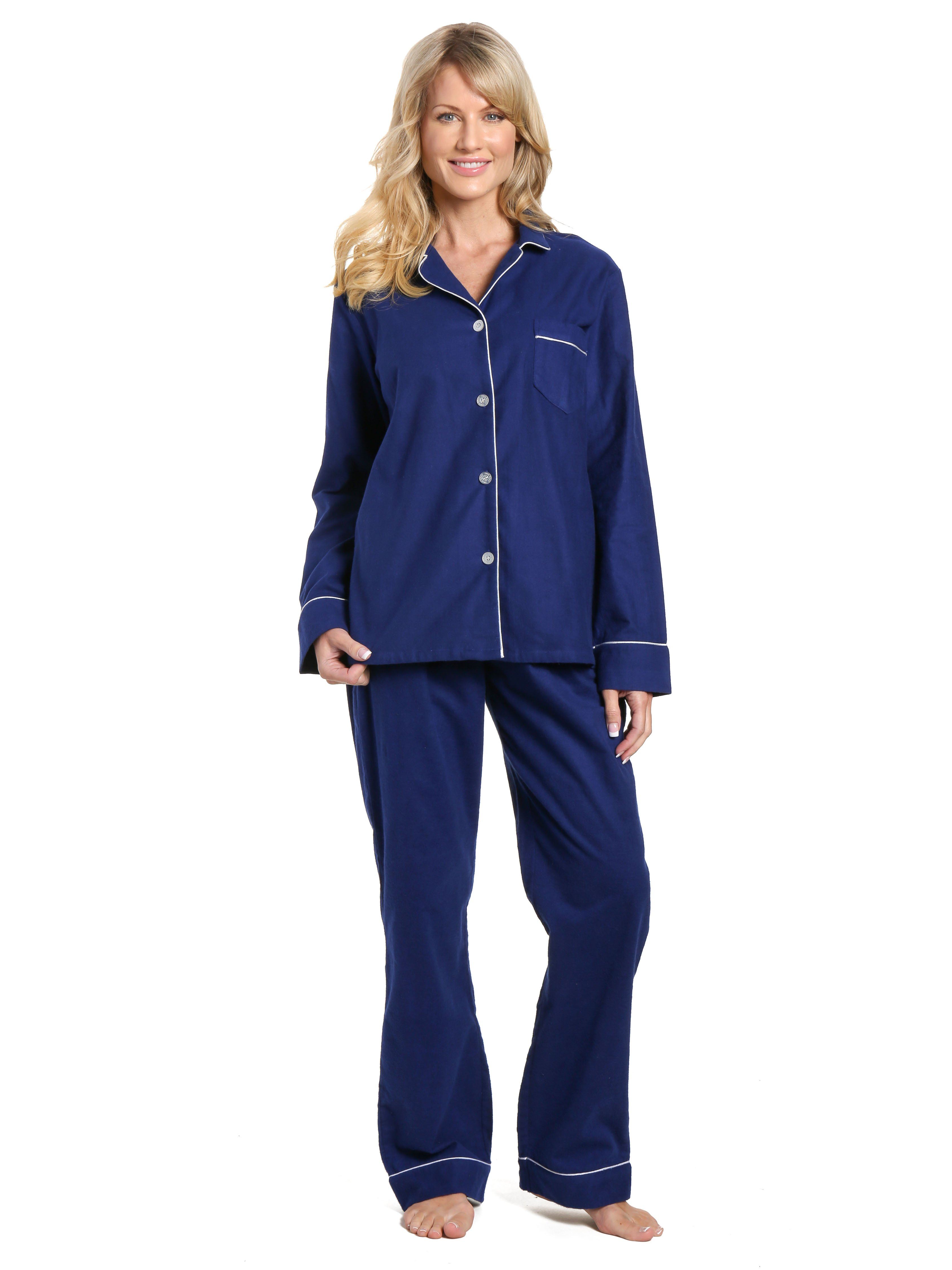 Womens 100% Cotton Flannel Pajama Sleepwear Set – Noble Mount