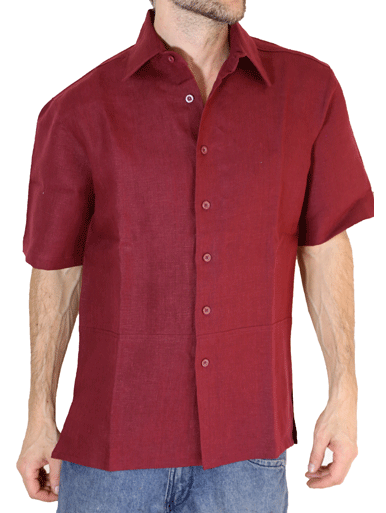 100% Hemp Button Down Men's Shirt Short Sleeve- Hempest | Graphic Comfort