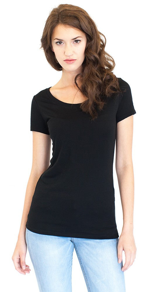 Royal Apparel Women's Bamboo Organic Scoop Neck Tee | Graphic Comfort