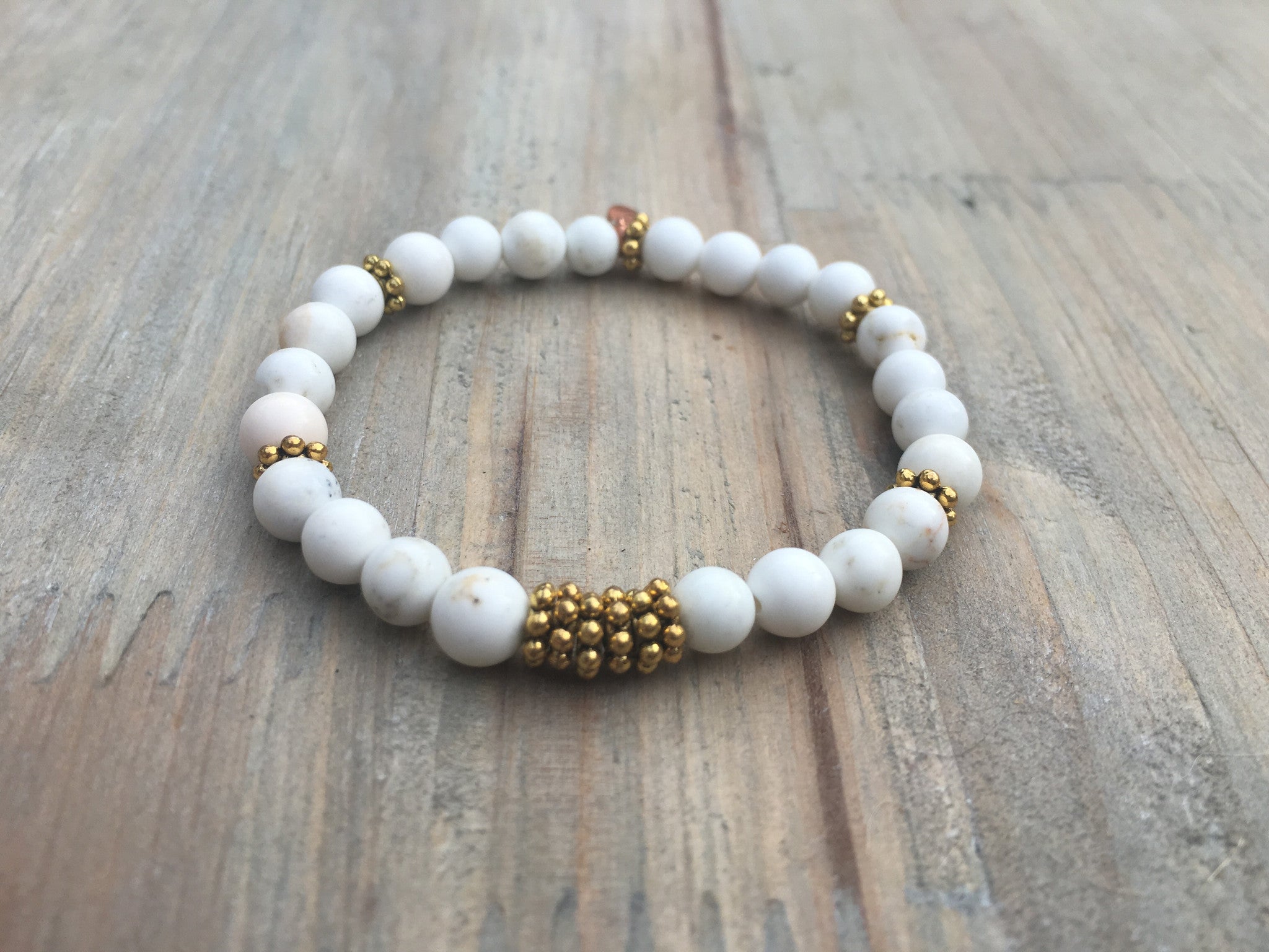 Cream Bead Bracelet (6mm)