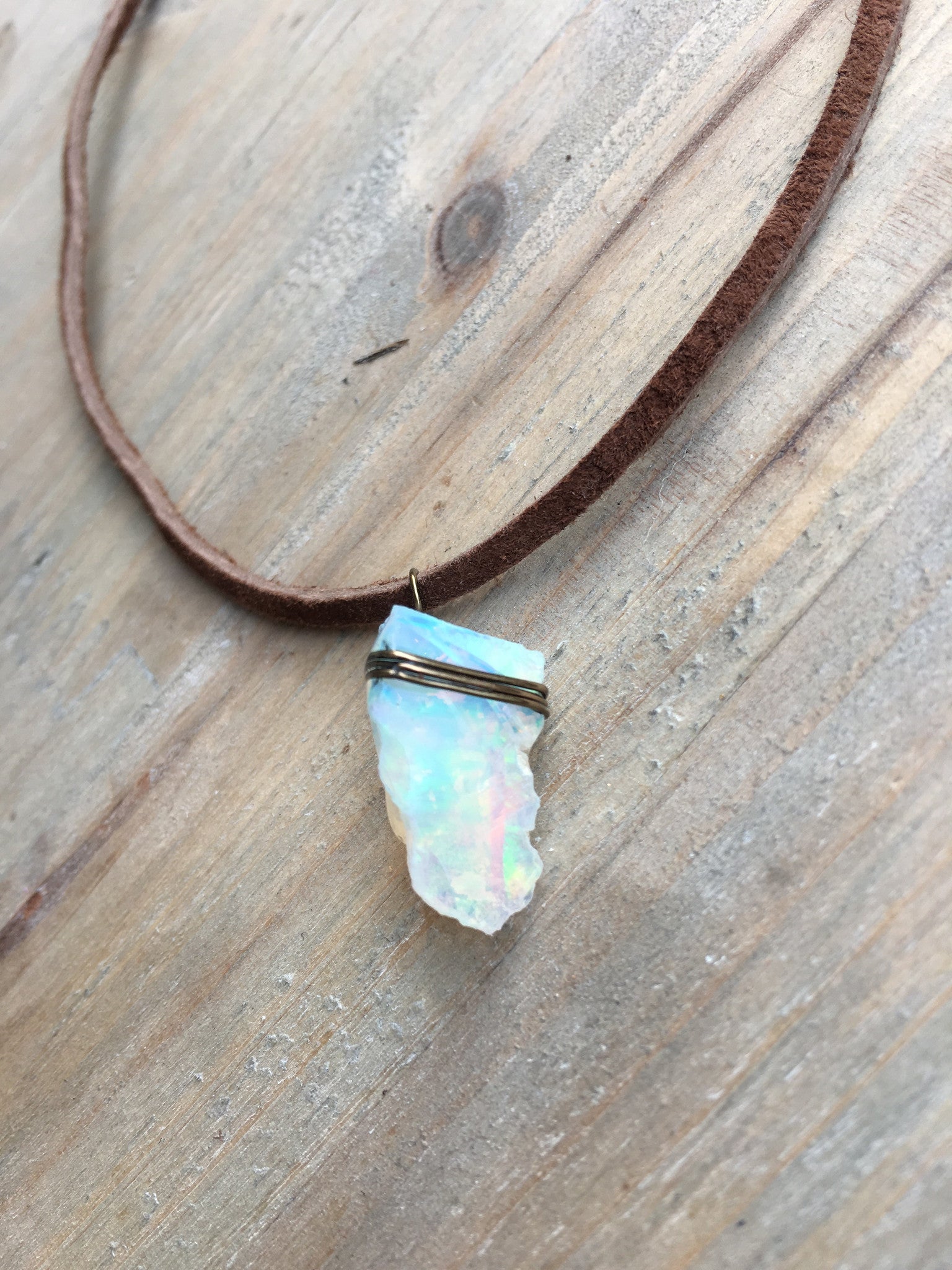 Raw Opal Choker Necklace