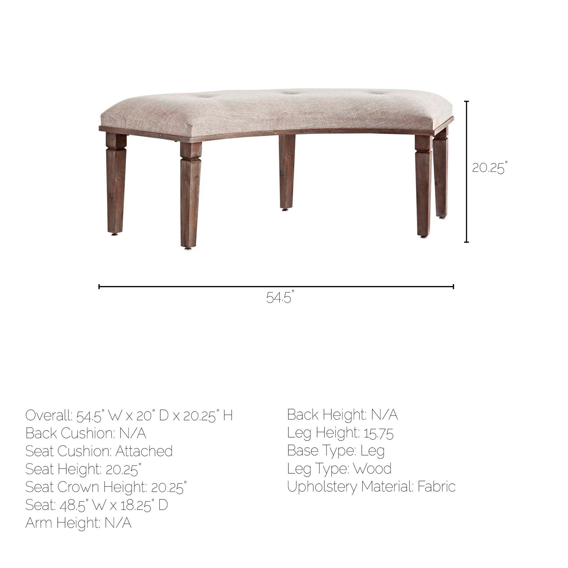 Aponas Curved Bench