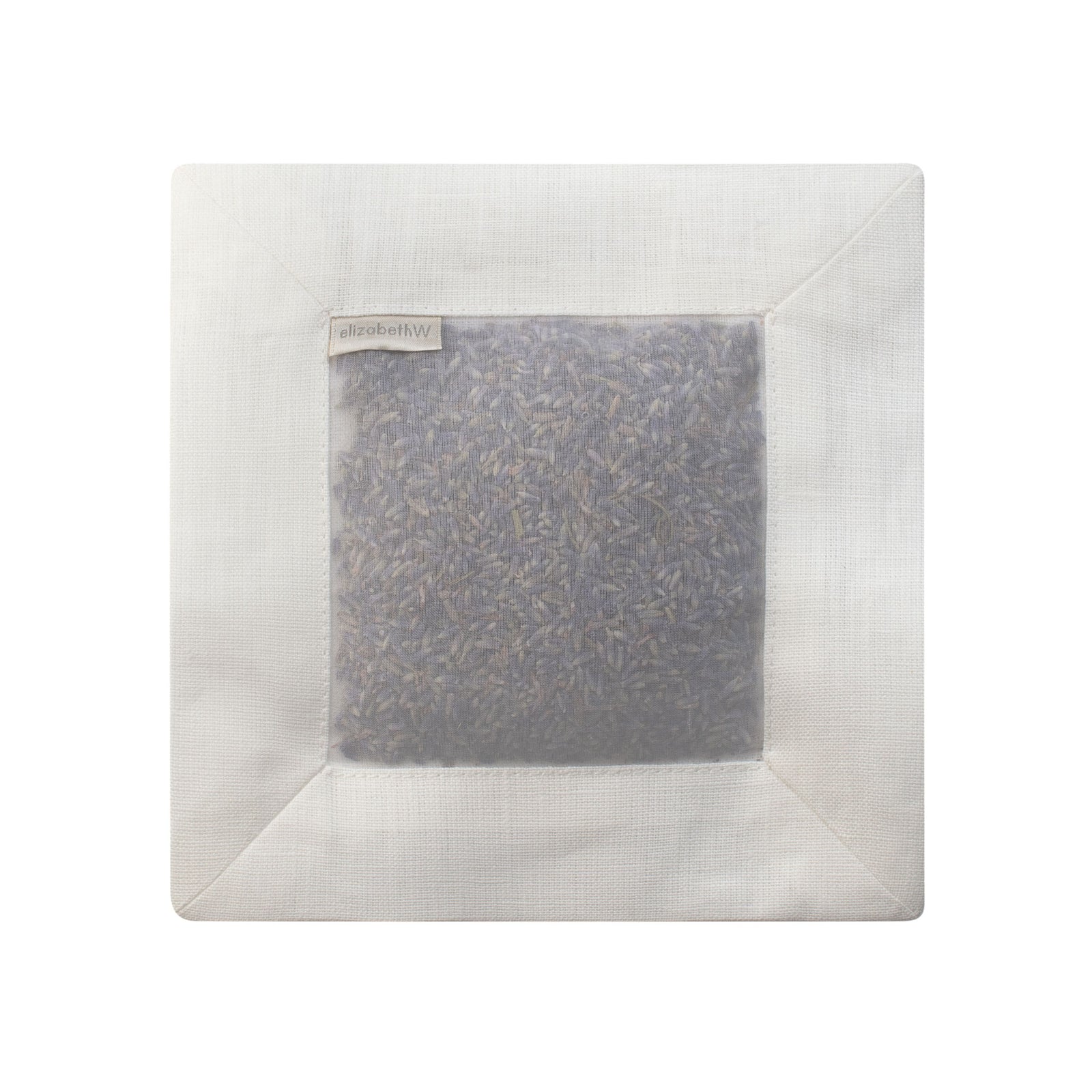 Ivory, Natural, Purple Linen Lavender Sachet Set of 3 - elizabethW