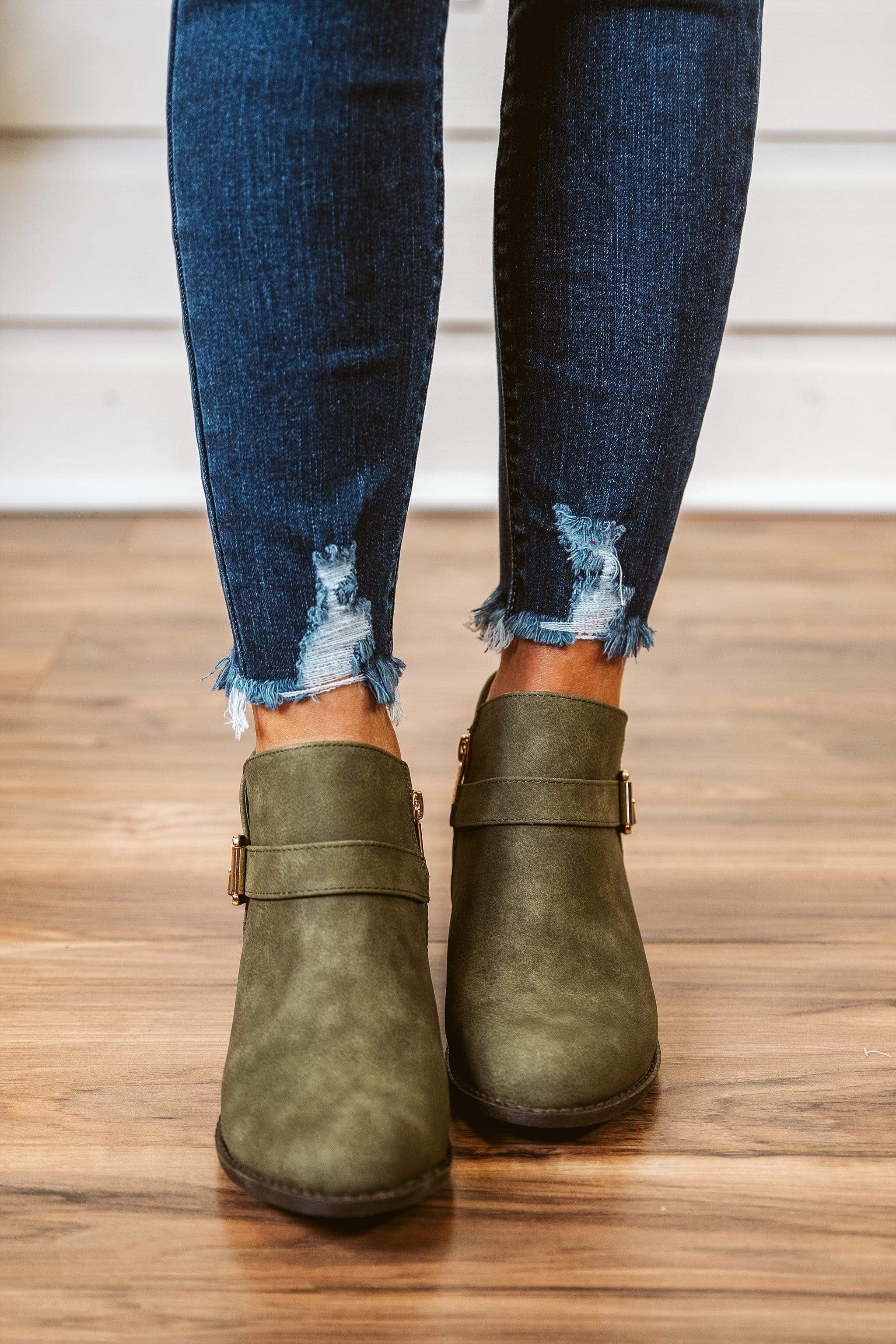 olive booties