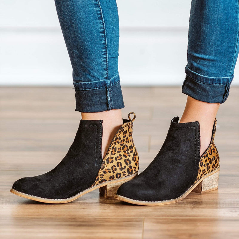 leopard booties boutique