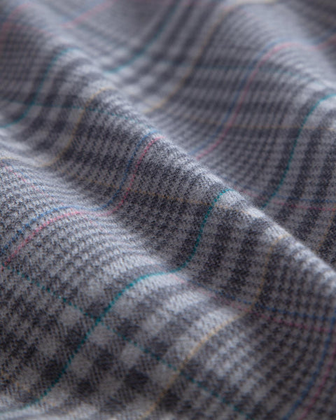 noah wool check hoodie