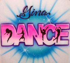 Airbrushed Dance Shirt Dancer Design 