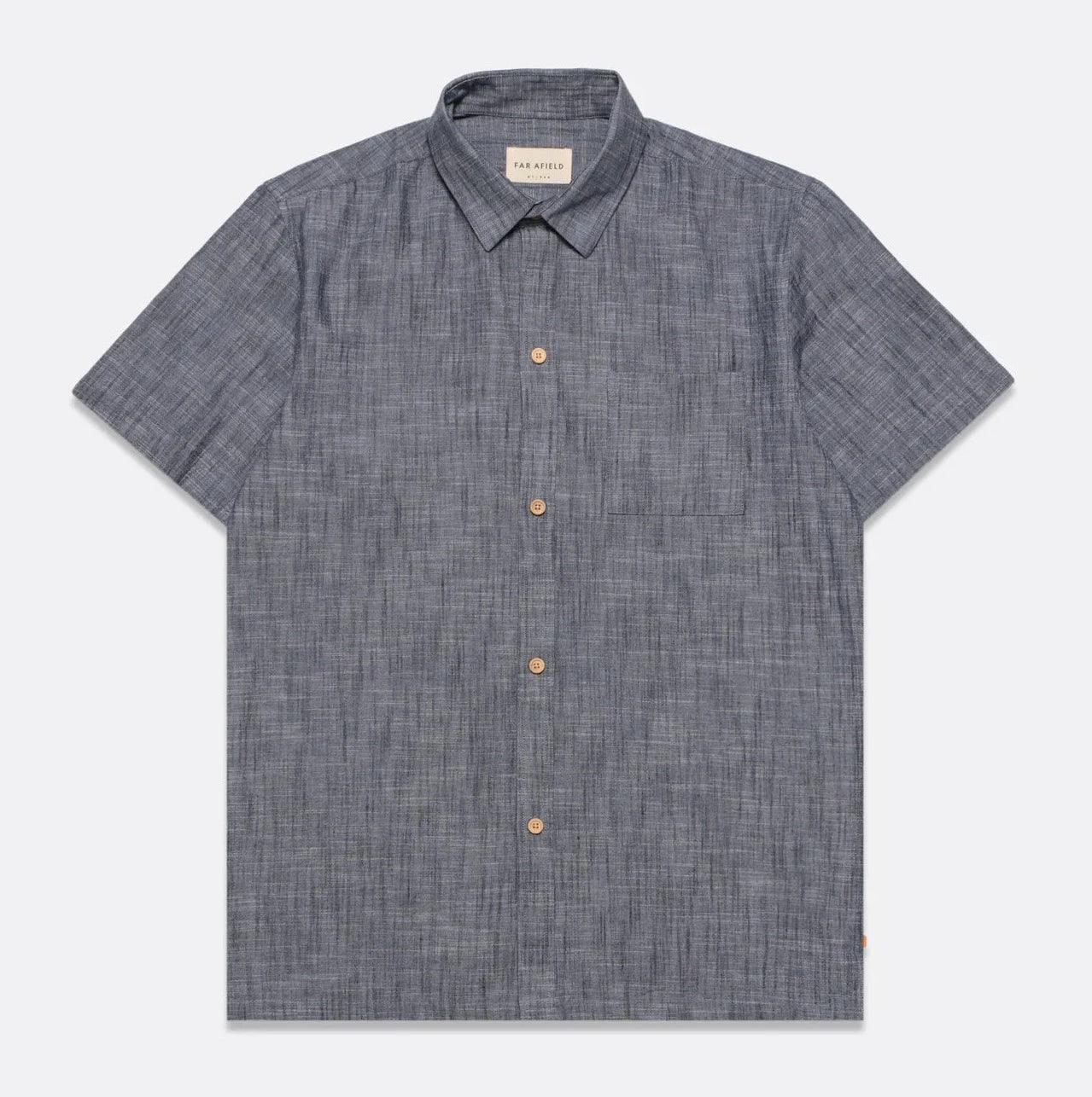 Far Afield - Costa Shirt - Navy Chambray Slub
