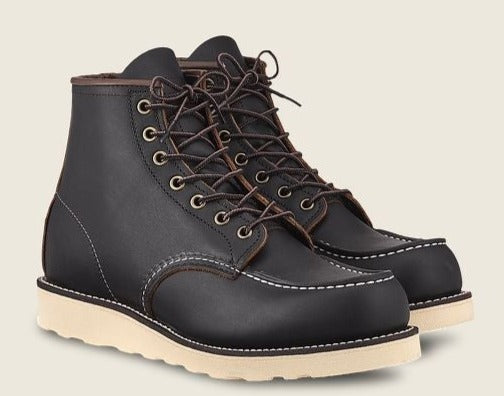 Red Wing Heritage 6 Inch Classic Moc #8849 // Black Prairie Leather ...
