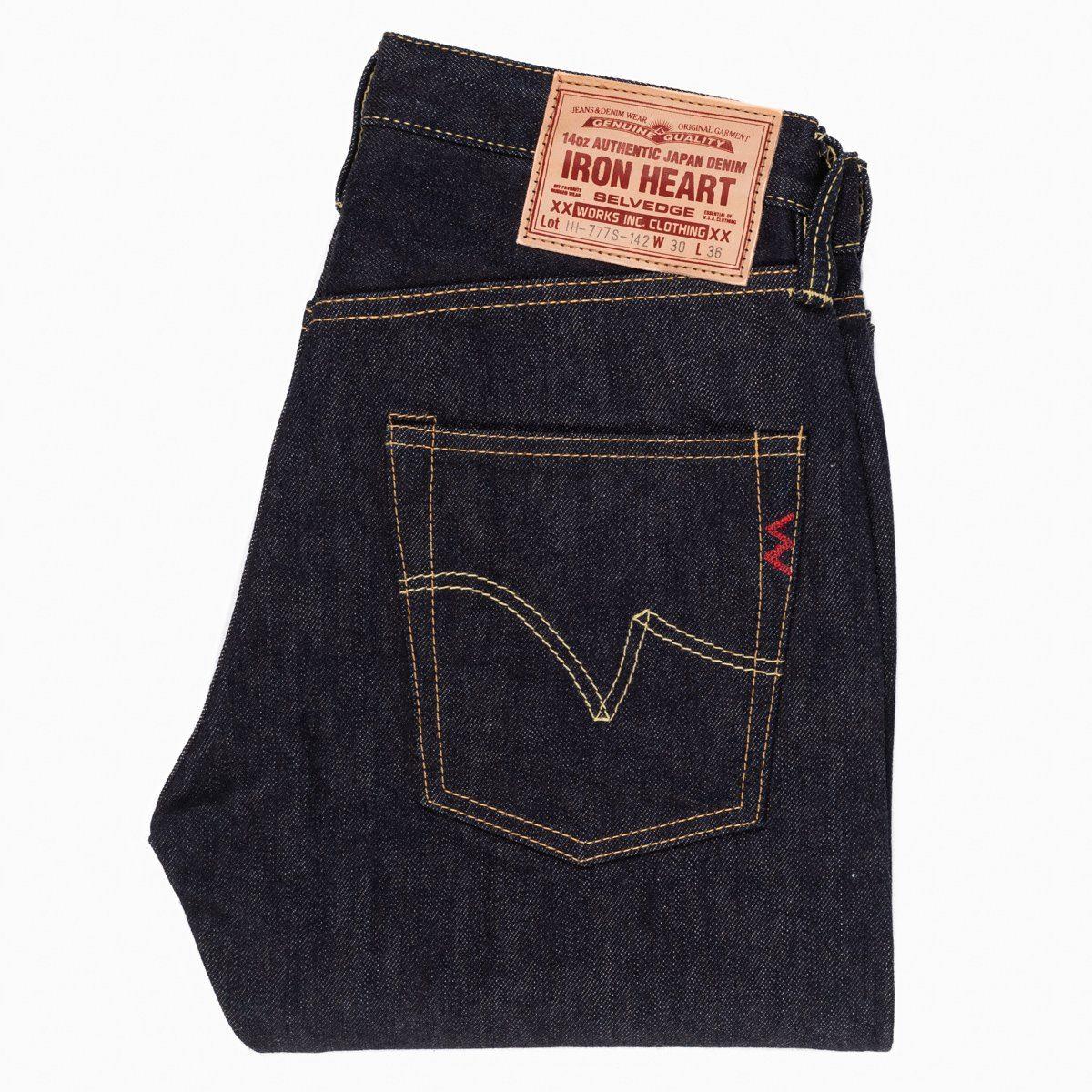 Iron Heart IH-777S-142 14oz Selvedge Denim Slim Tapered Jeans - Indigo ...