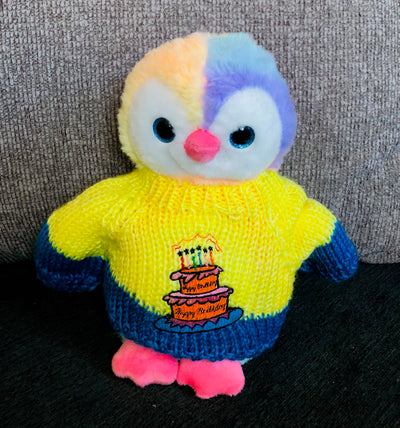 Happy Birthday Penguin Plush with Purple Sweater (10 Tall) – Penguin Gift  Shop