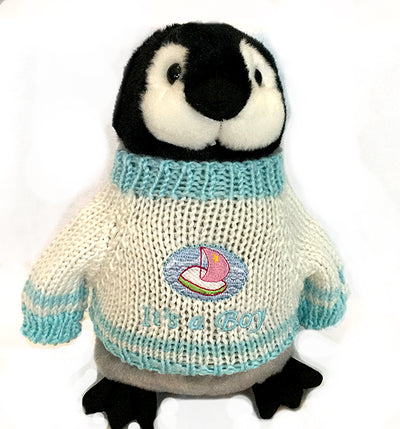 Happy Birthday Penguin Plush with Purple Sweater (10 Tall) – Penguin Gift  Shop