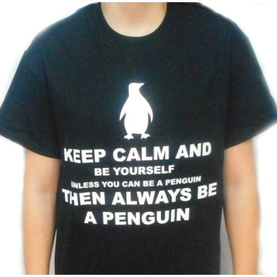 Solid Threads Chillin' Vintage Inspired Penguin T-Shirt White / Small