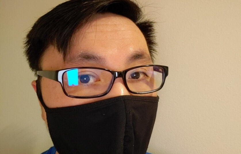 eric makes sures he stays protected with Umizato blue light glasses