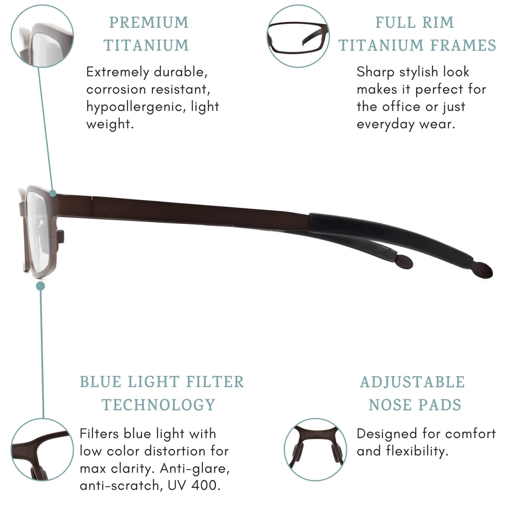 K2 blue light blocking glasses features infographic.