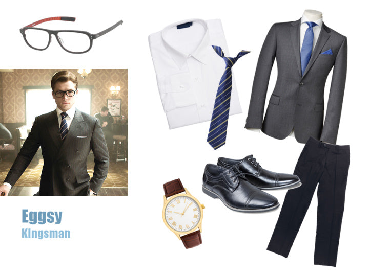 Eggsy Unwin from Kingsman Halloween Costume Ideas Black Glasses