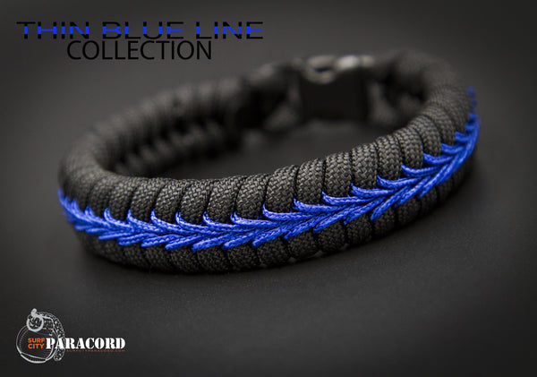 blue line paracord bracelet