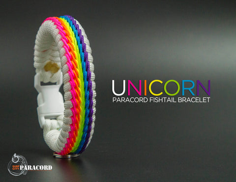 Rainbow Stitched Fishtail Paracord Bracelet – Surf City Paracord, Inc.