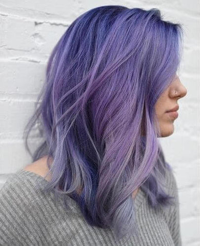 purple wavy hair hong kong