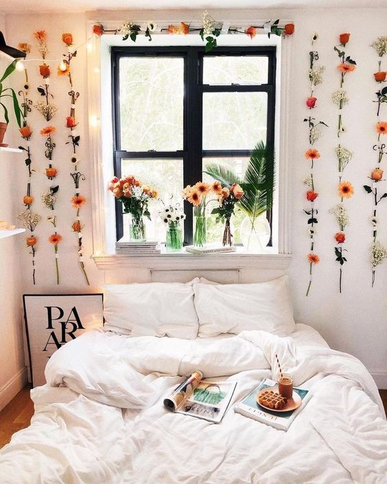 Bedroom Decor Designs Flowers Stems