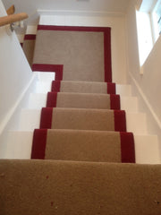 Brintons Carpets Bell Twist Italian Mocha & Ulster Carpets Shiraz Stair Runner and matching Landing Carpet