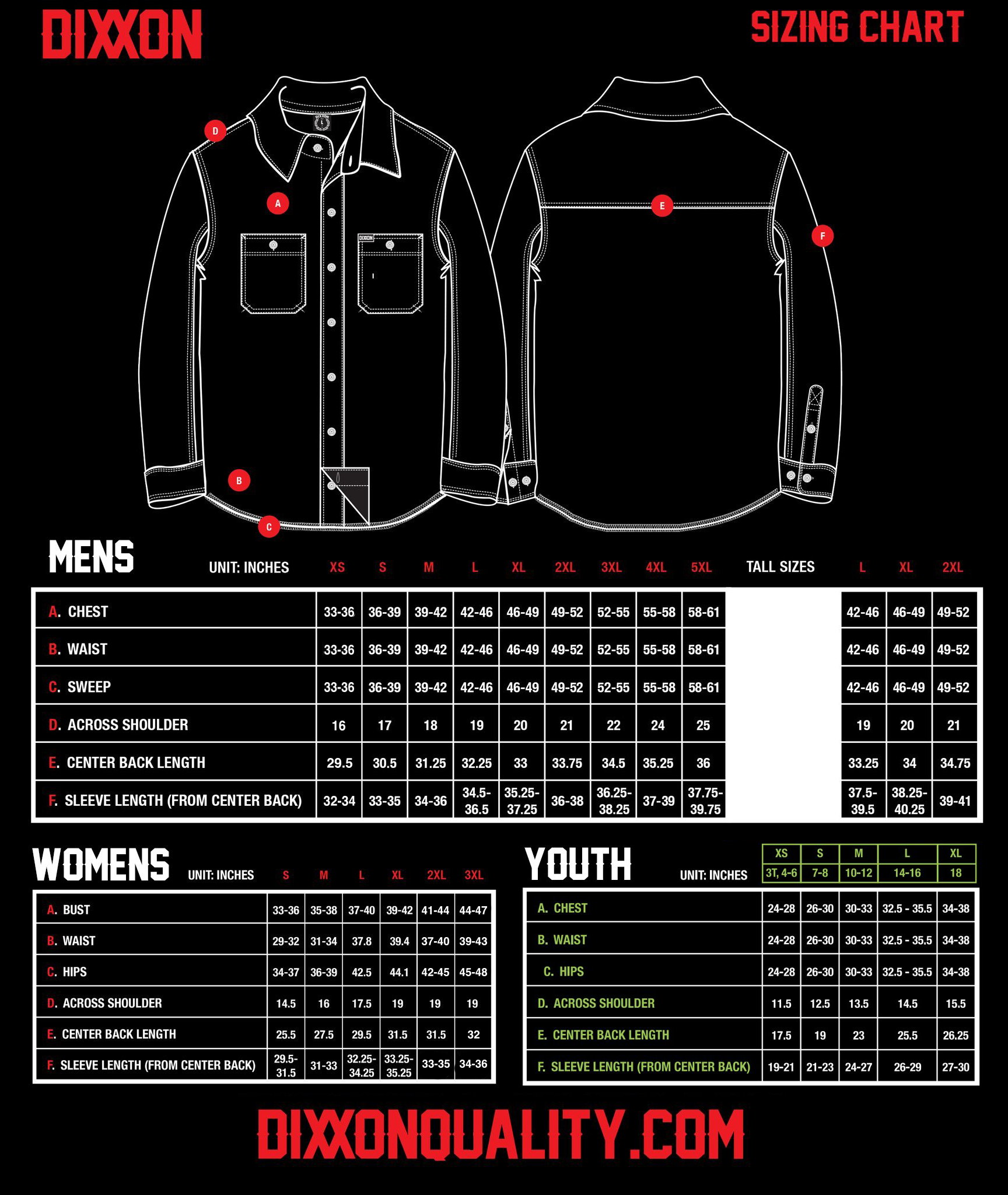 Bc Clothing Size Chart