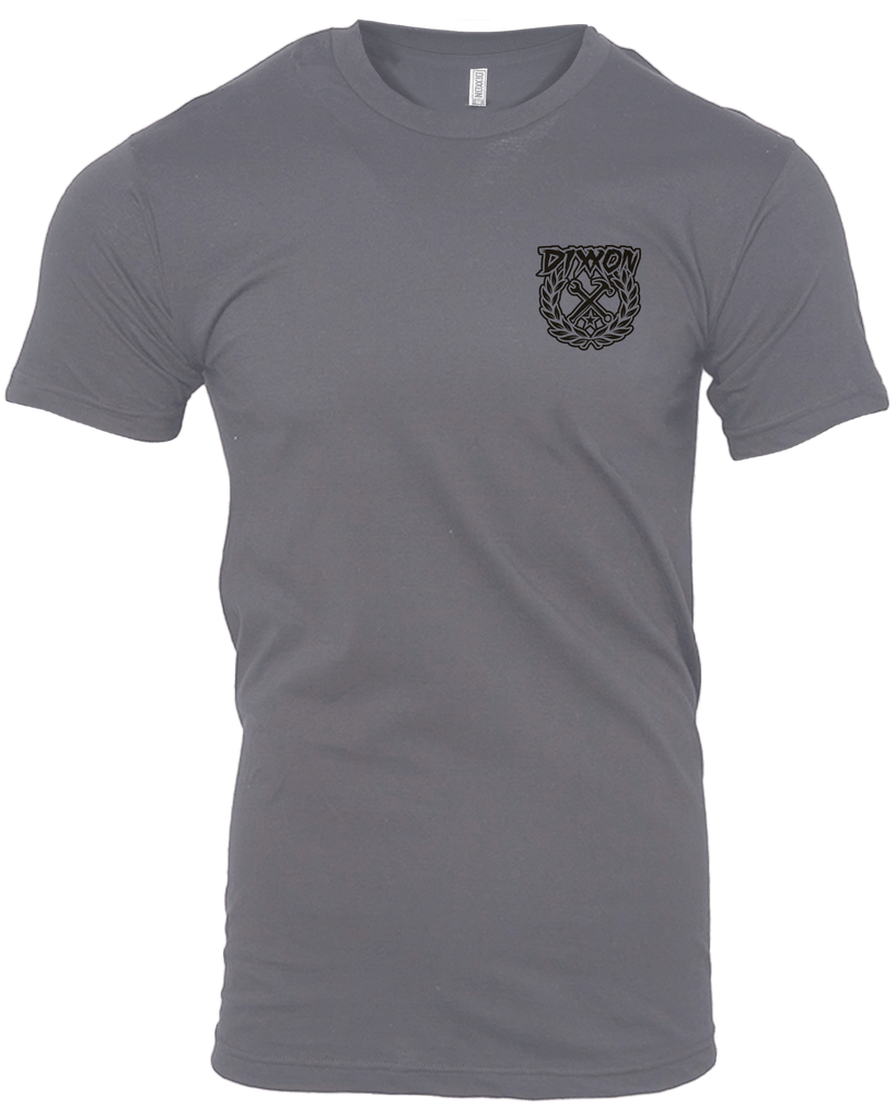 Party Crest T-Shirt - Gray & Black - gregorymendez