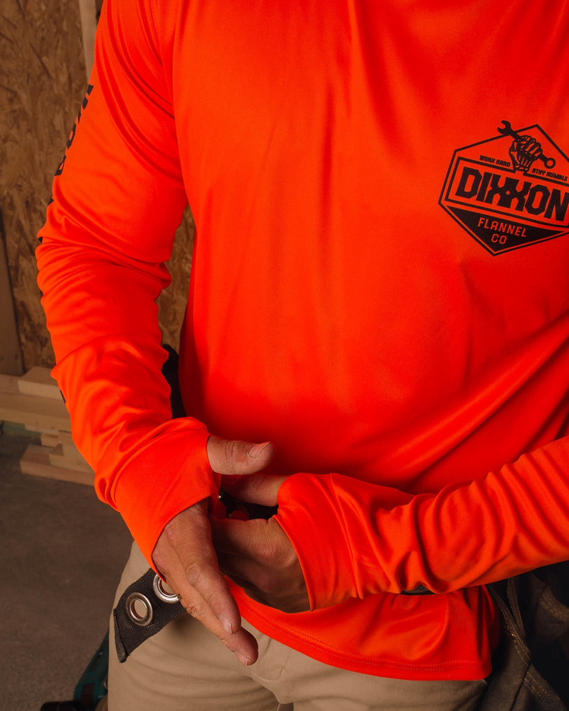 Working Class UV Long Sleeve T-Shirt - Orange - gregorymendez