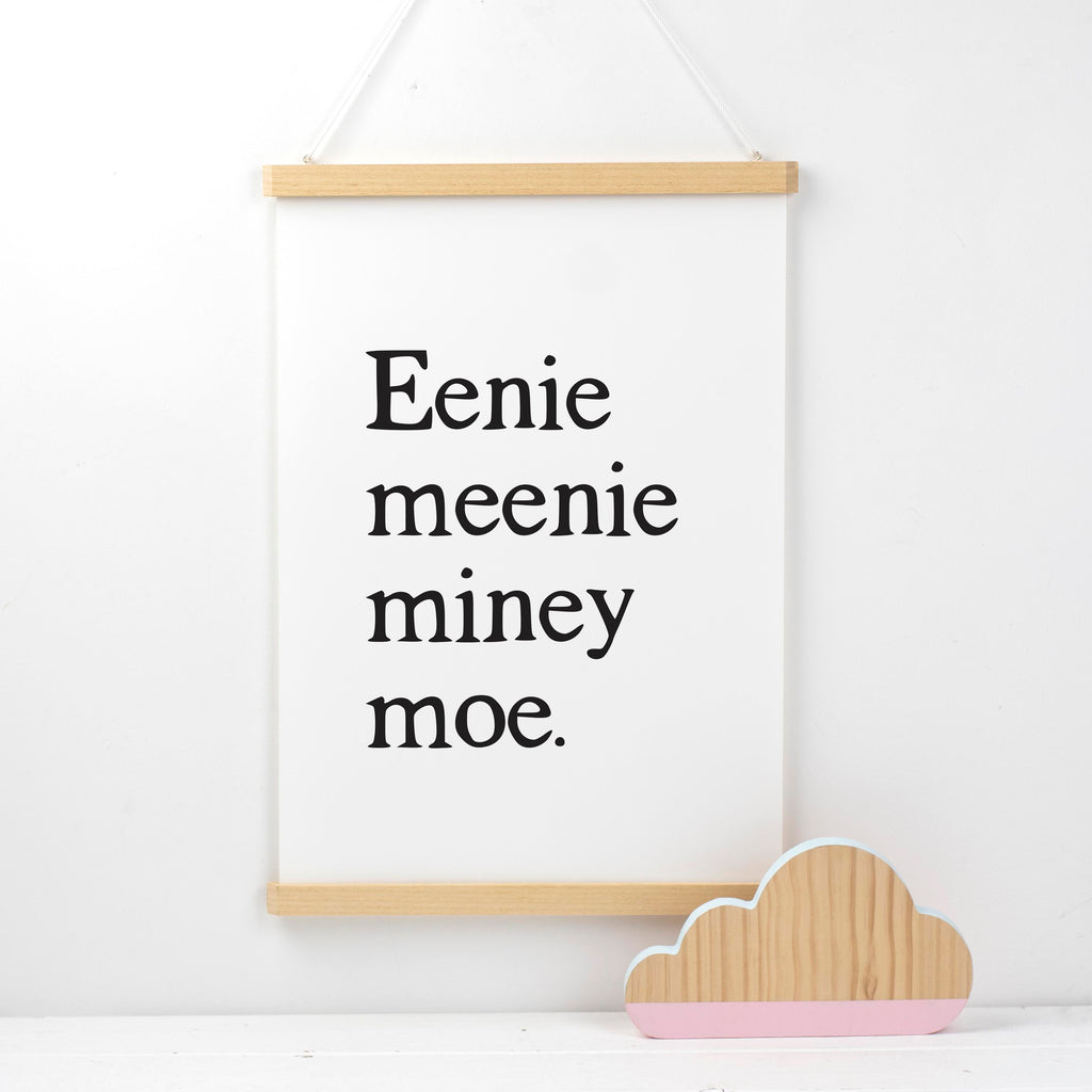 Eenie Meenie Miney Moe Print – Russet and Gray