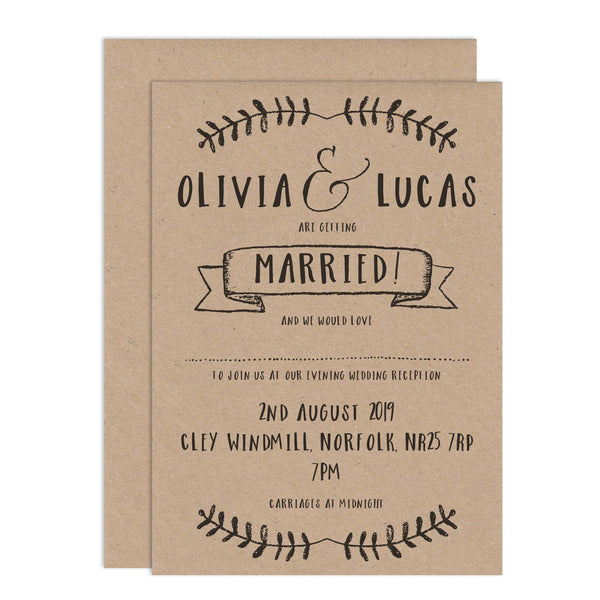 Rustic Wedding Invitations