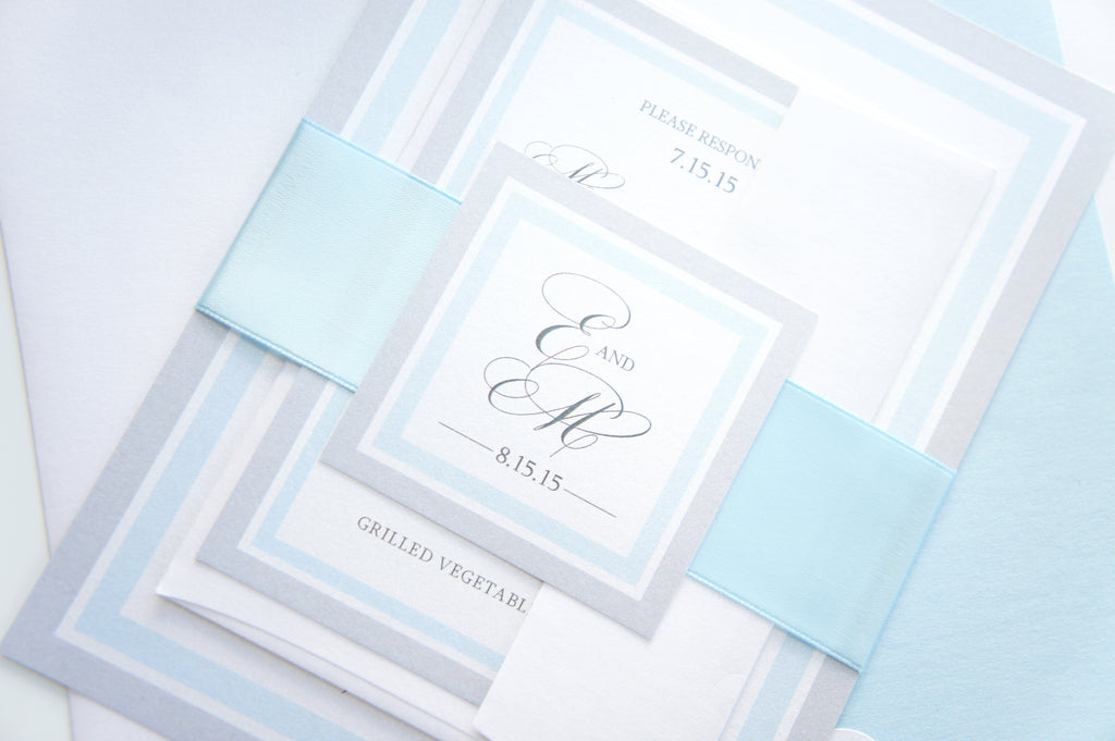 baby blue invitations