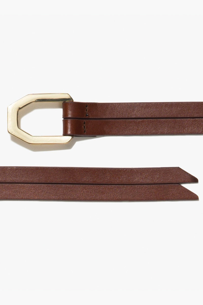 Le Polygon Wrap Tie Belt in Saddle