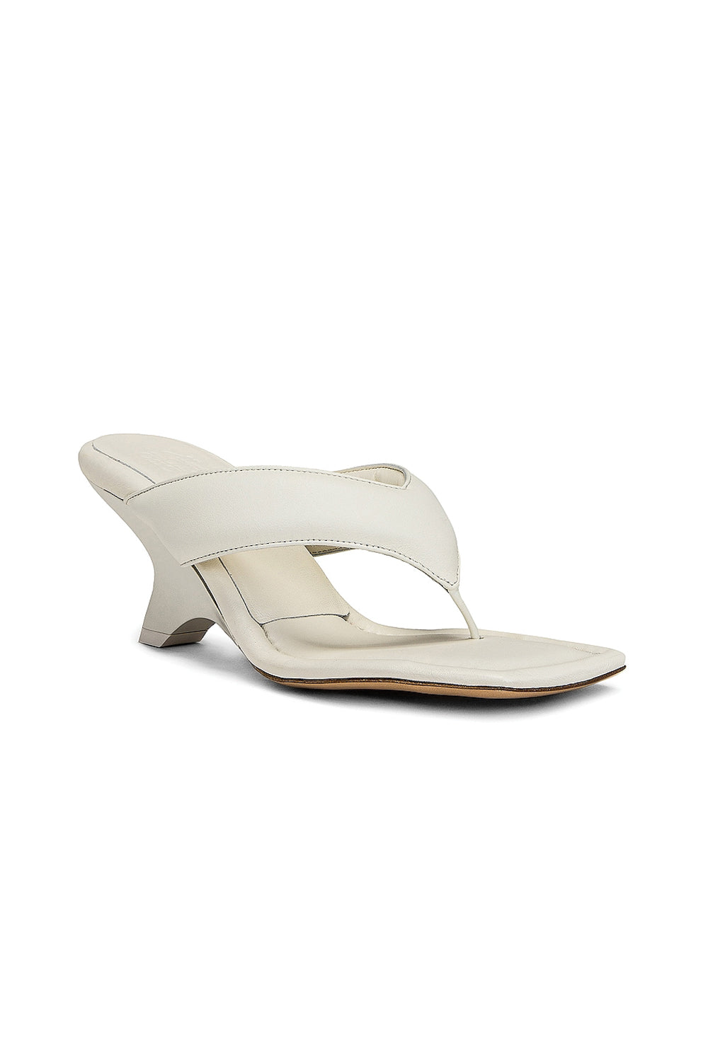 Gia 6 Leather Thong Sandal in Ivory – T. Boutique