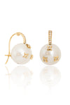 L.A. STEIN - Diamond Star Pearl Drop Earrings