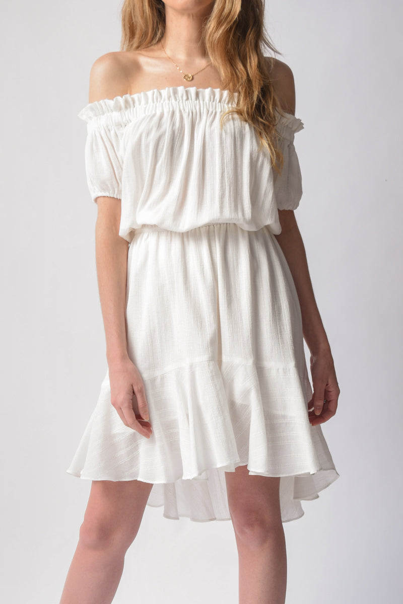 white peasant dress long