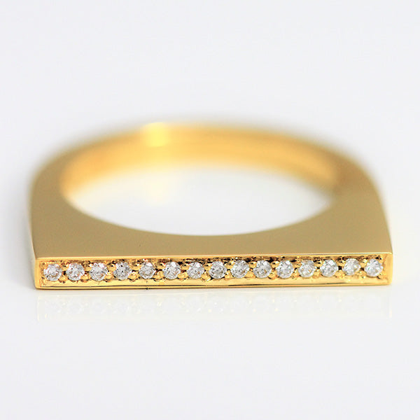 Diamond Pave Eternity Ring 5.5 / 18kt yellow gold | bespoke fine jewelry