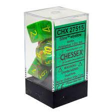 Chessex 27515 Vortex Slime Dice w/ Yellow numbers