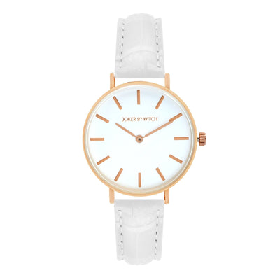 Signature MOP White Dial Rosegold Watch, Joker & Witch