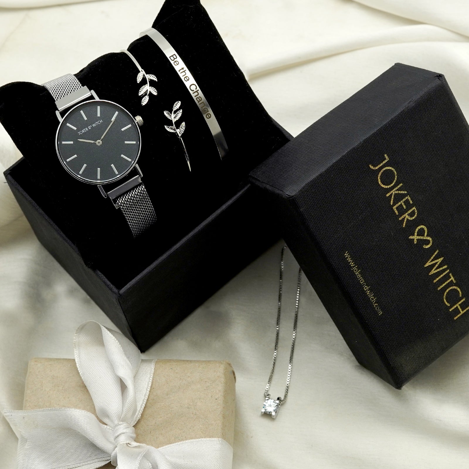 Krydret typisk Pol Shop Joker & Witch Silver Watch & Jewellery Gift Set Online For Women