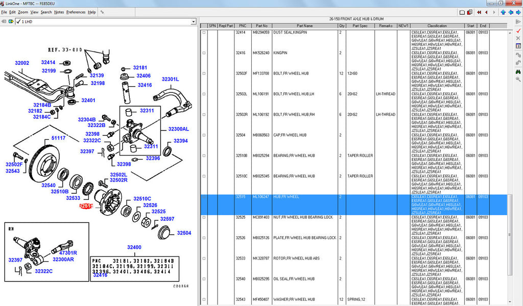 Mitsubishi Fuso Trucks Parts Manual Software (EPC) All Models & Serial