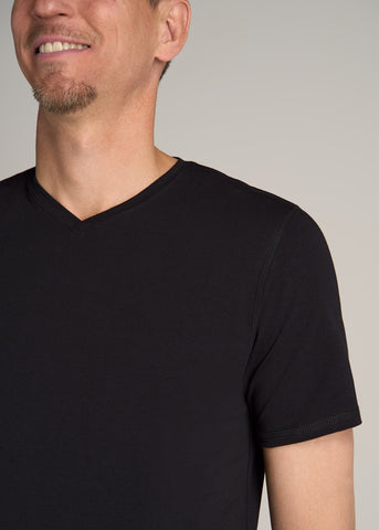 The Essential SLIM-FIT Crewneck Men's Tall Tees in Black