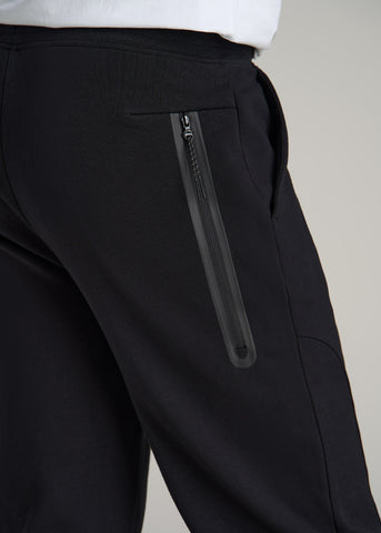 Utility Cargo Joggers for Tall Men in Black