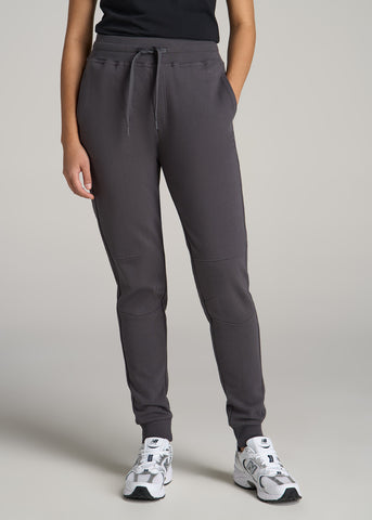 A.T. Performance Slim French Terry Joggers for Tall Men in Black